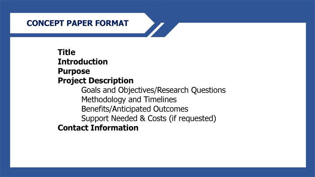 Concept Paper Ppt Download