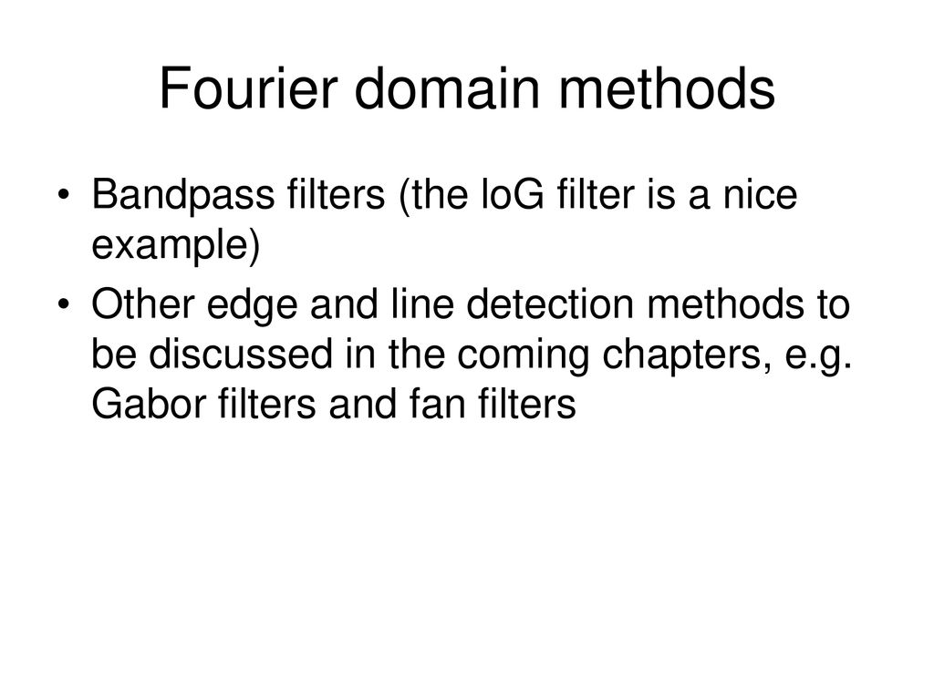 Fourier domain methods