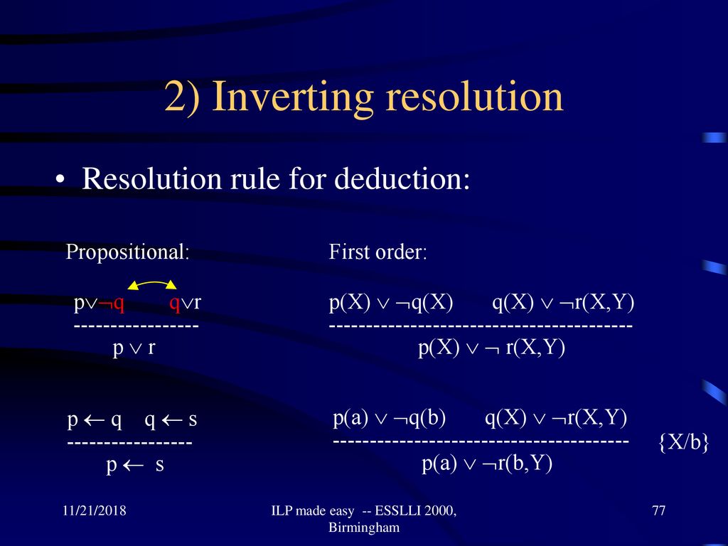 From Machine Learning To Inductive Logic Programming Ilp Made Easy Ppt Download