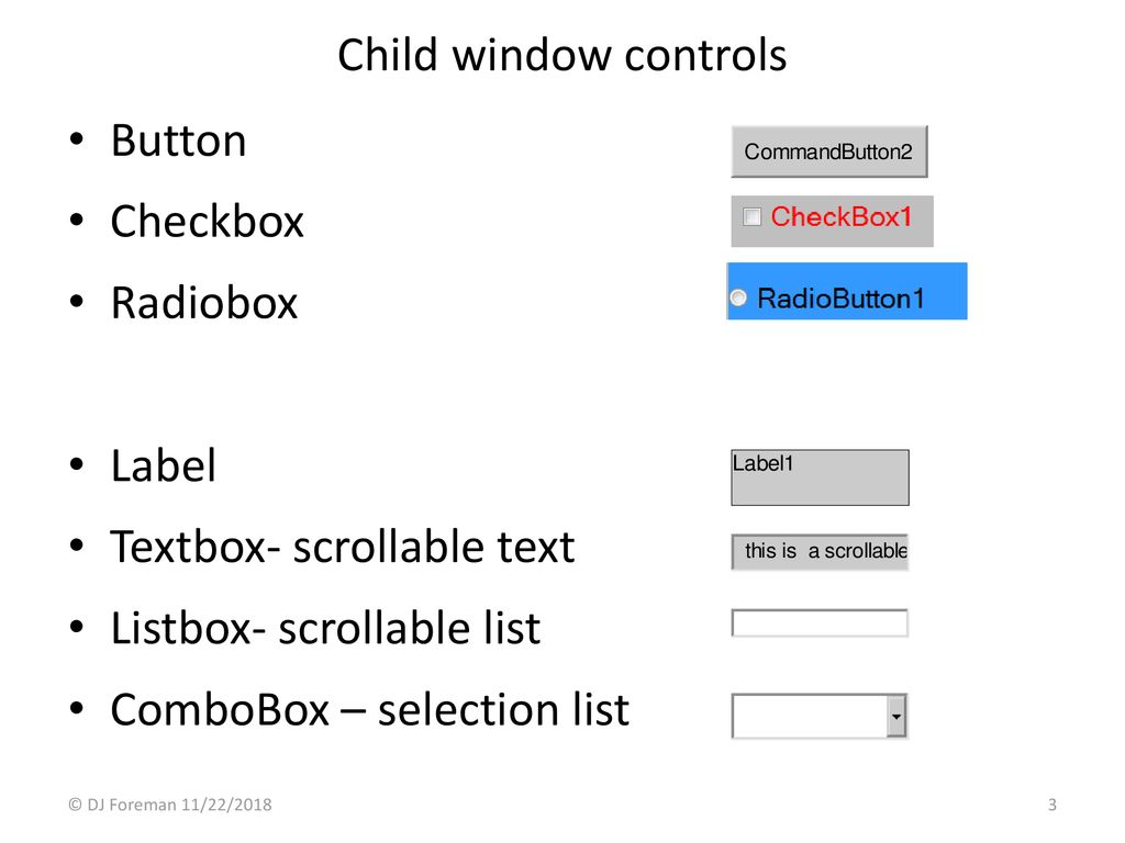 Windows Controls & Concepts ppt download