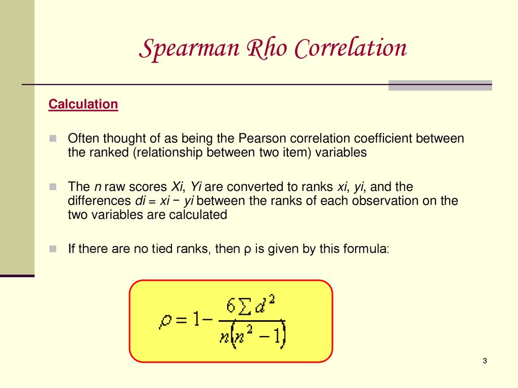 Spearman Rho Correlation Ppt Download