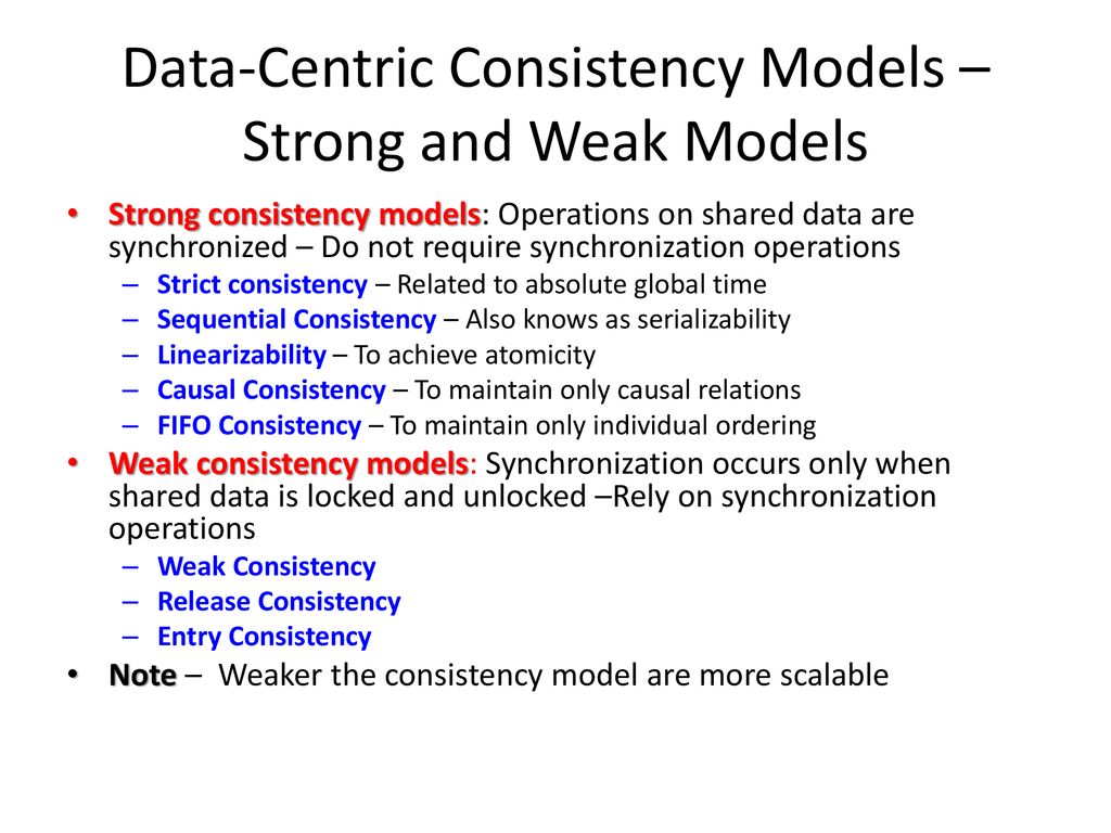 Consistency Models. - Ppt Download