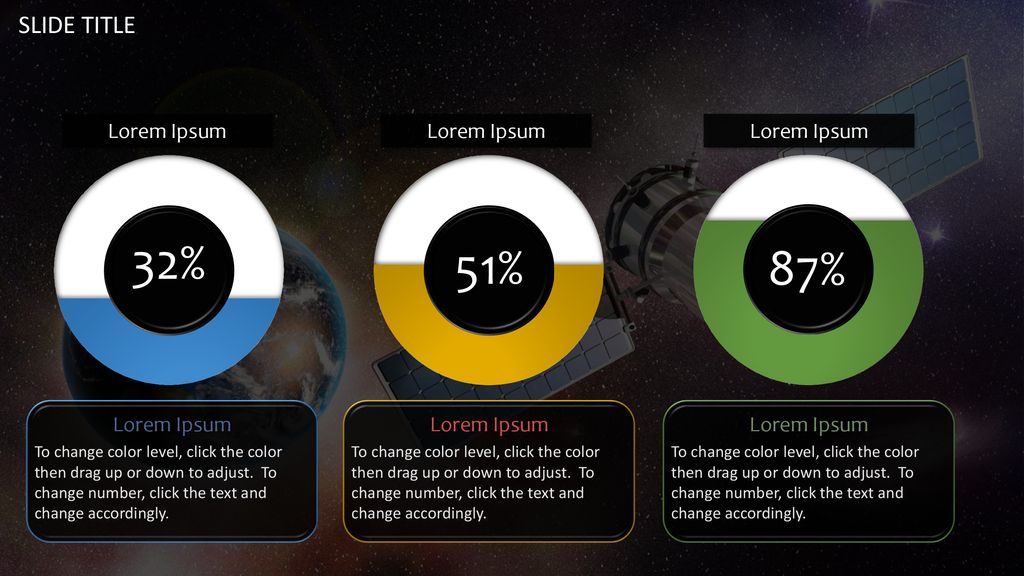 32% 51% 87% SLIDE TITLE Lorem Ipsum Lorem Ipsum Lorem Ipsum