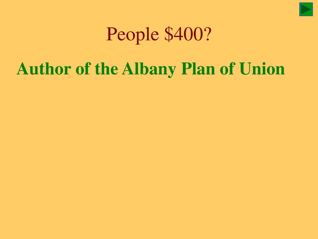 who was the author of the albany plan of union