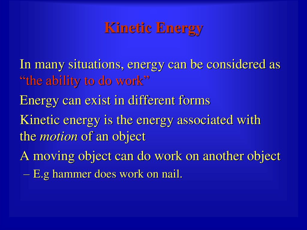Kinetic Energy And Work Ppt Download Kinetic Energy And Work Ppt Download