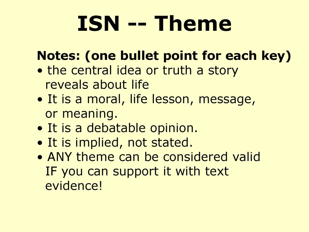 Theme page 246 Literary Skills Understanding theme and universal
