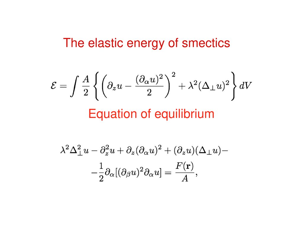 The elastic energy of smectics