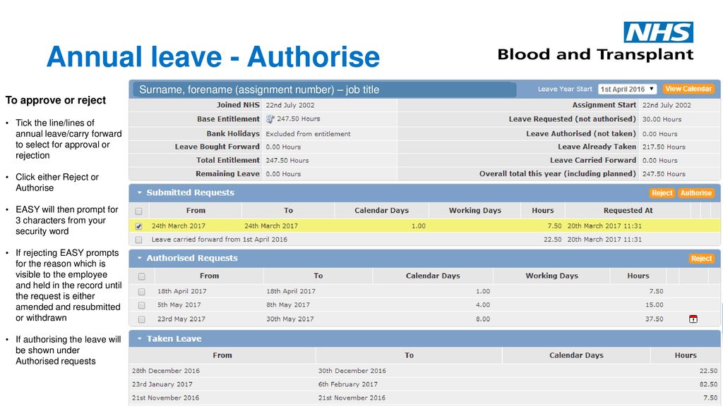 Annual leave authorise ppt download