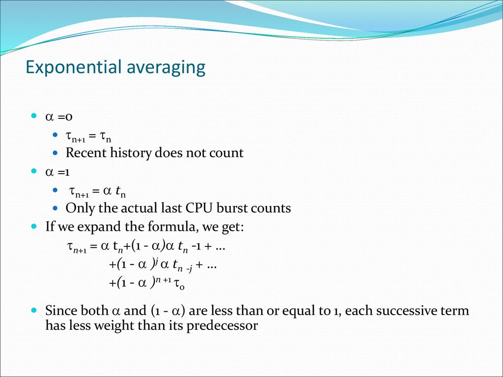Exponential averaging