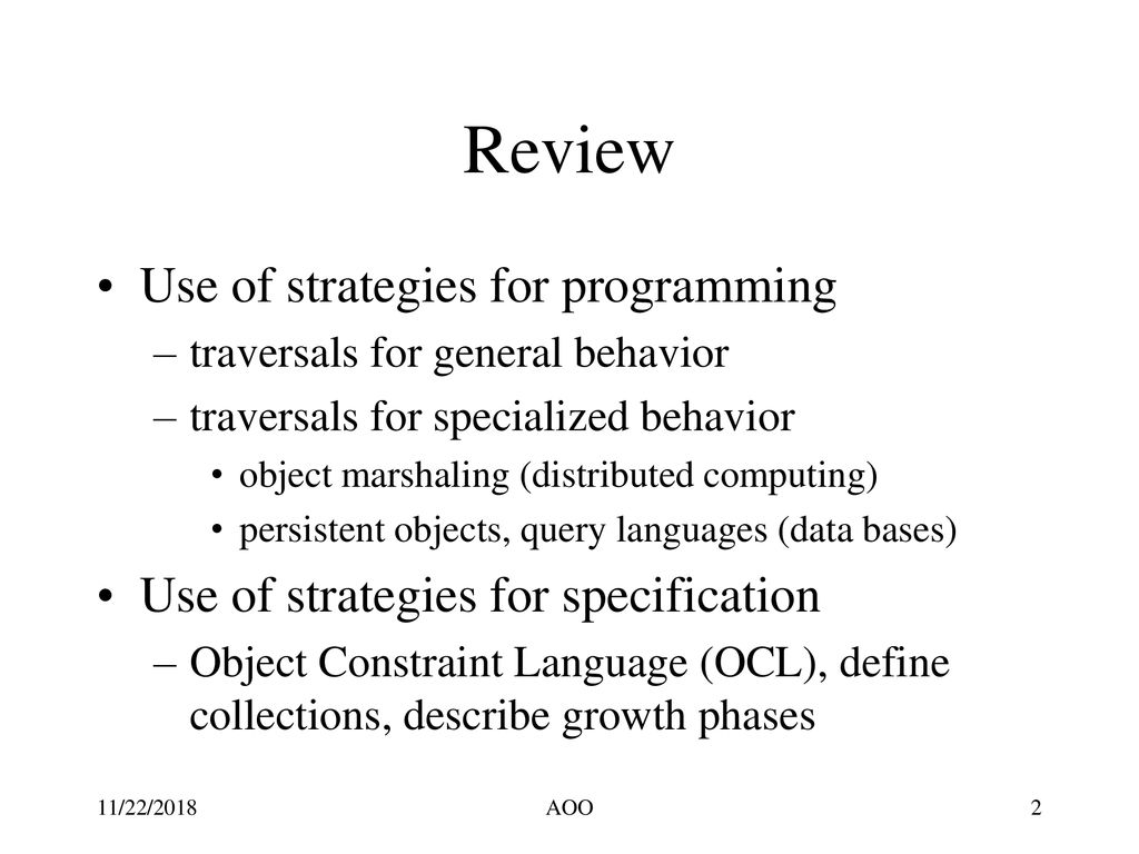 Review lecture AOO/Demeter. - ppt download