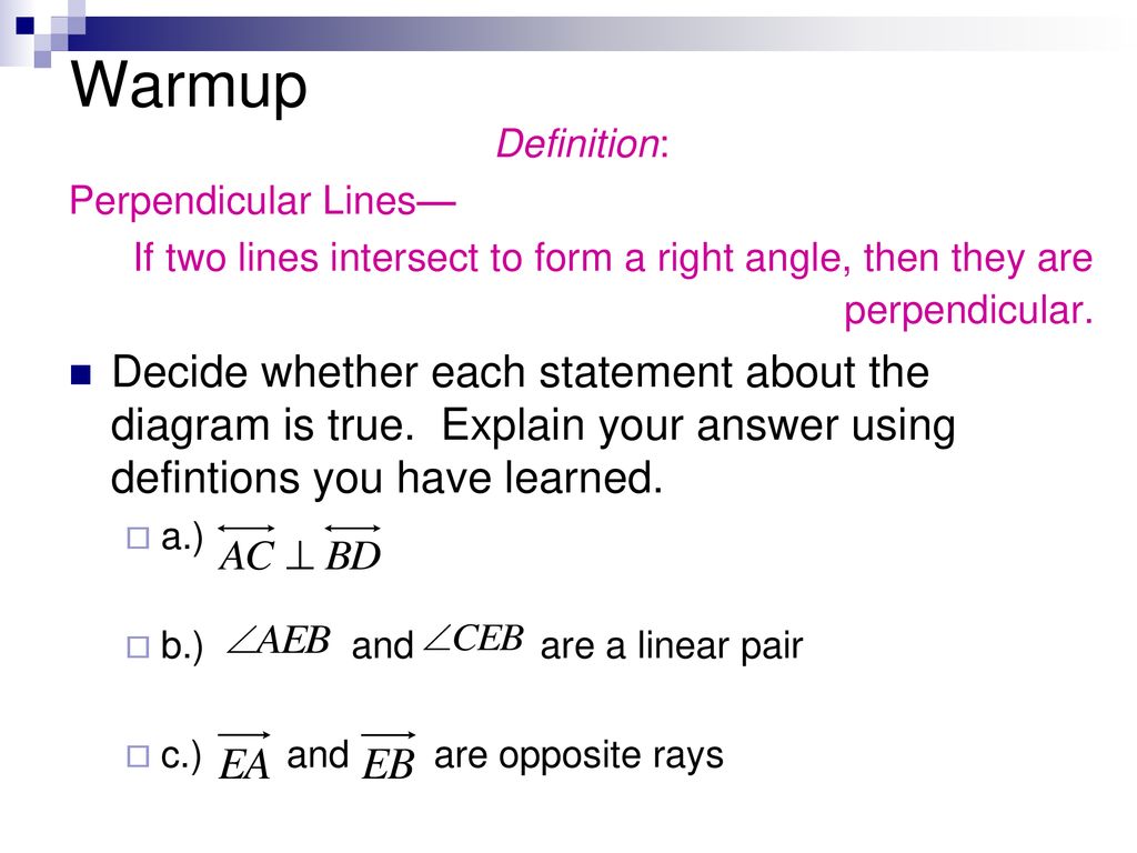 Warmup Definition Perpendicular Lines Ppt Download Warmup Definition Perpendicular Lines Ppt Download