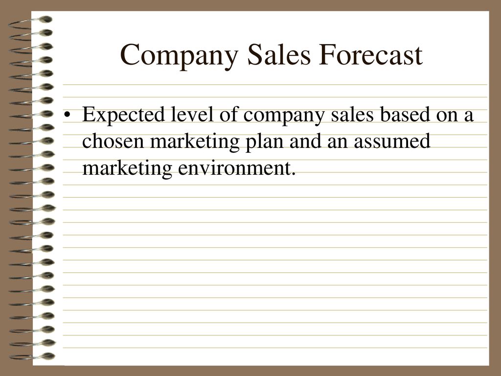 Company Sales Forecast