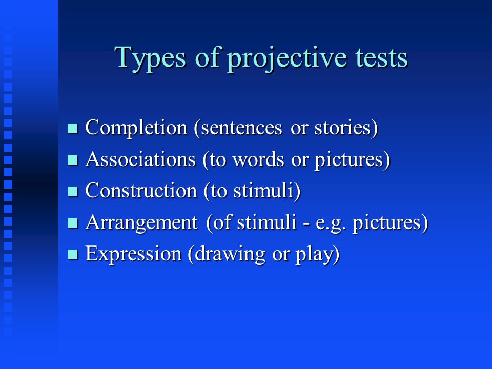 characteristics of projective techniques