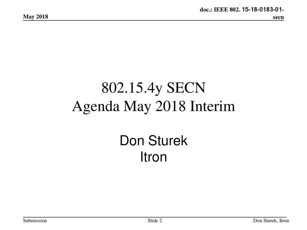 y SECN Agenda May 2018 Interim