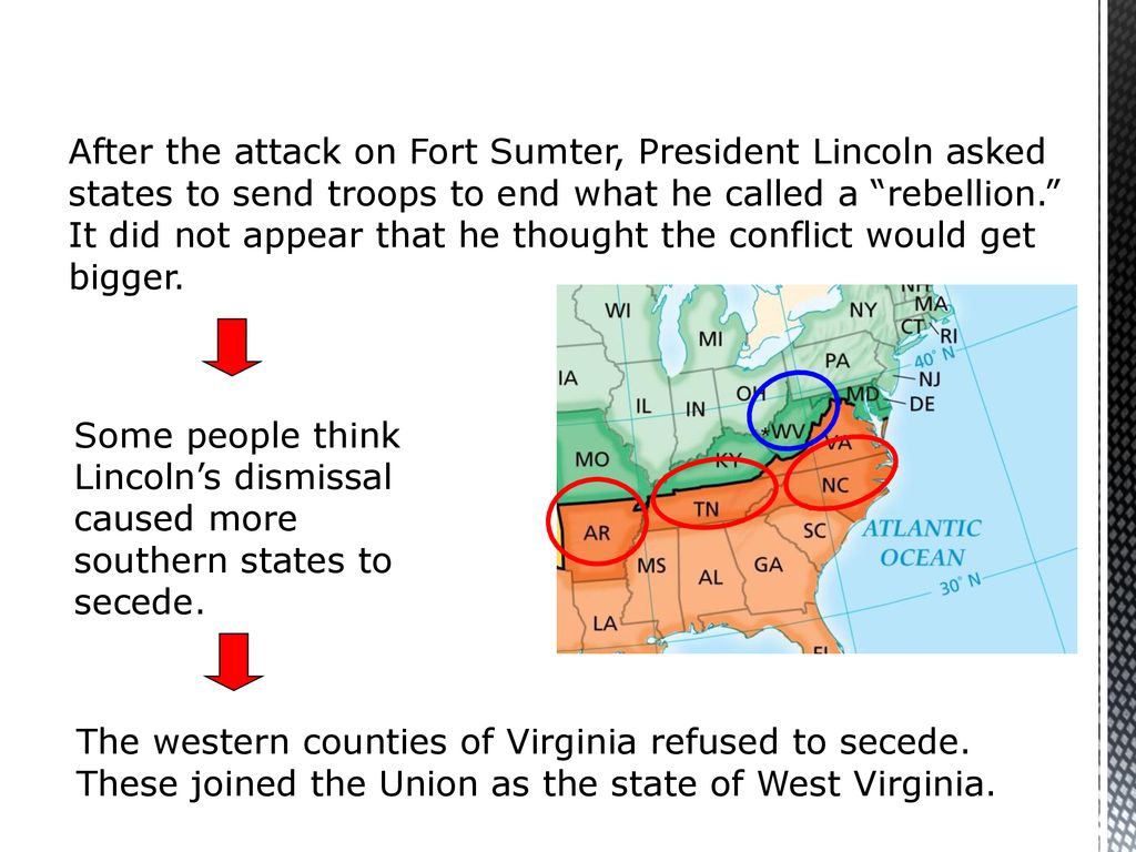 Terms and people border states slave states that did not secede ppt