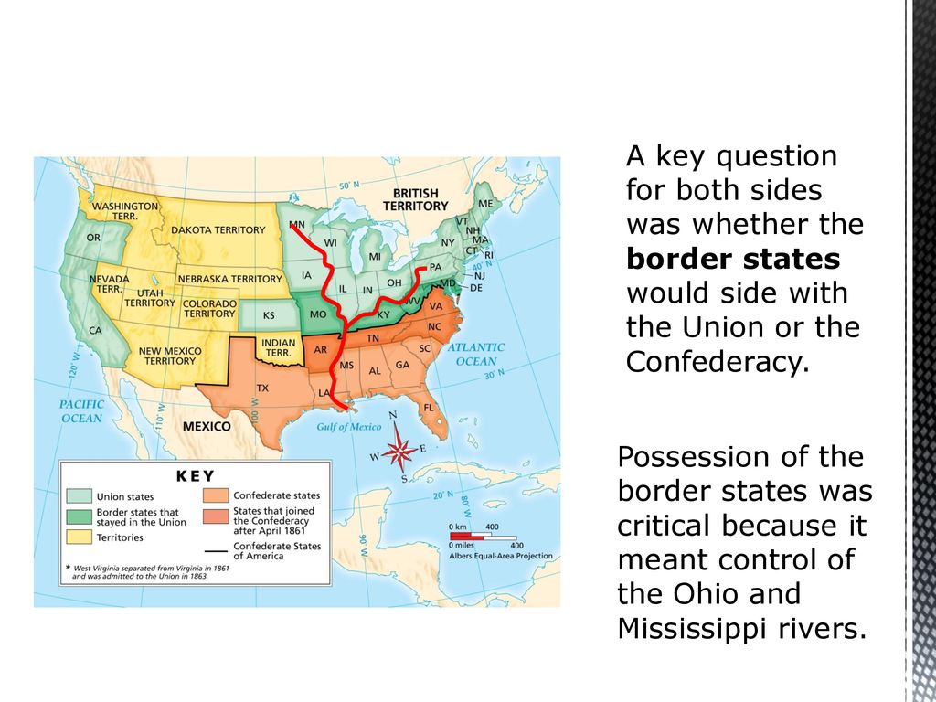 Terms and people border states slave states that did not secede ppt