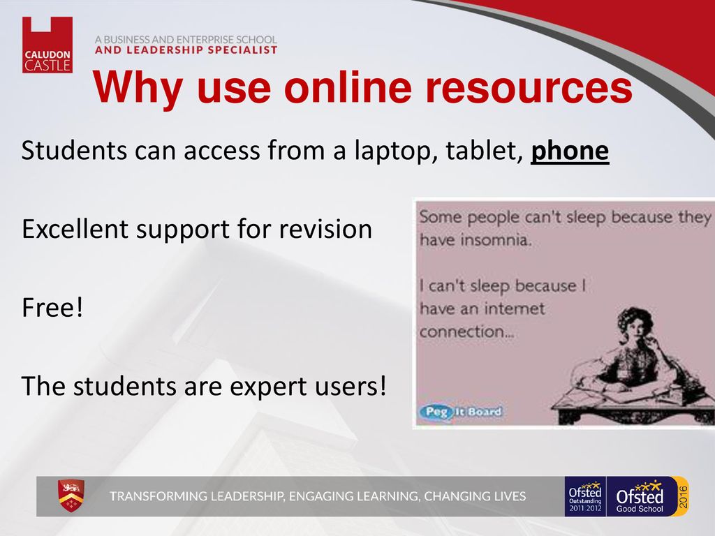 Why use online resources