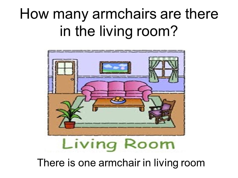 How many armchairs are there in the living room