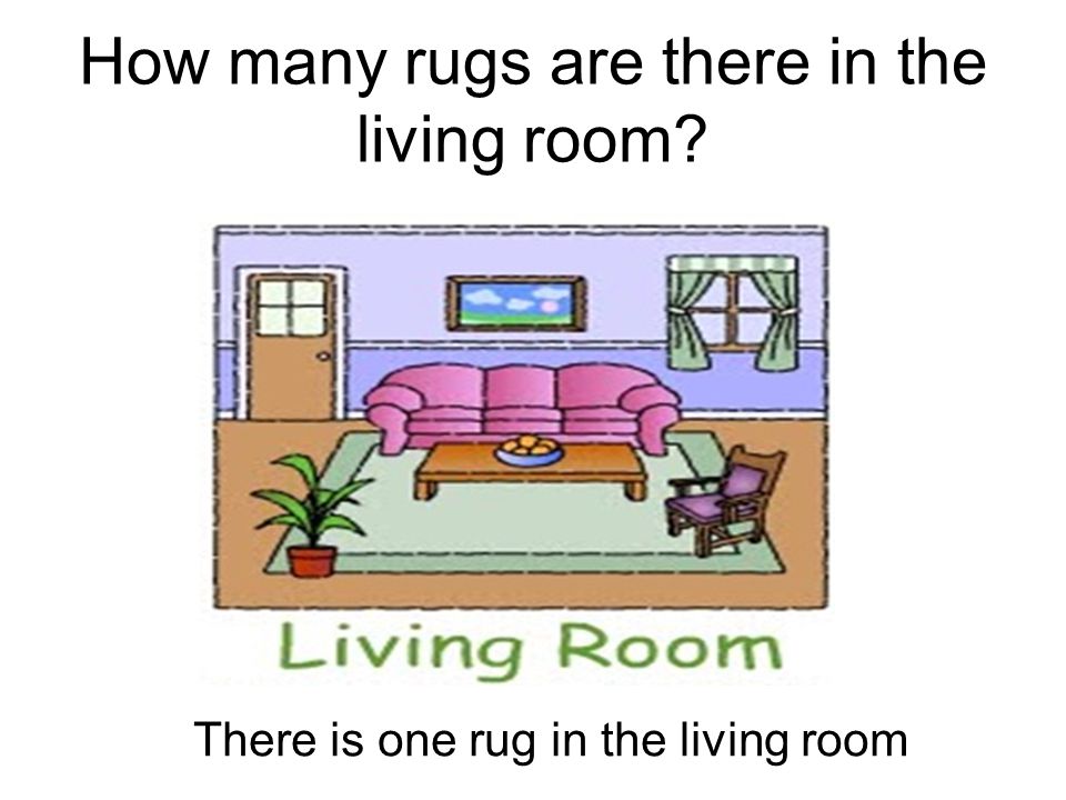 How many rugs are there in the living room