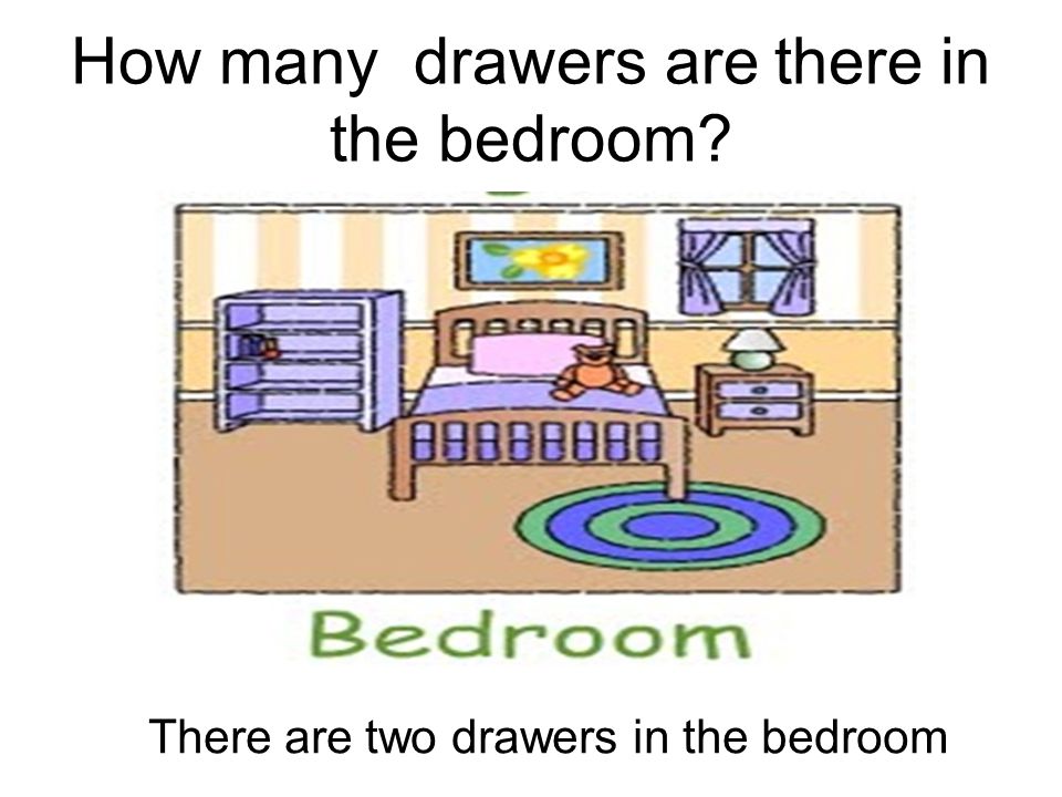 How many drawers are there in the bedroom