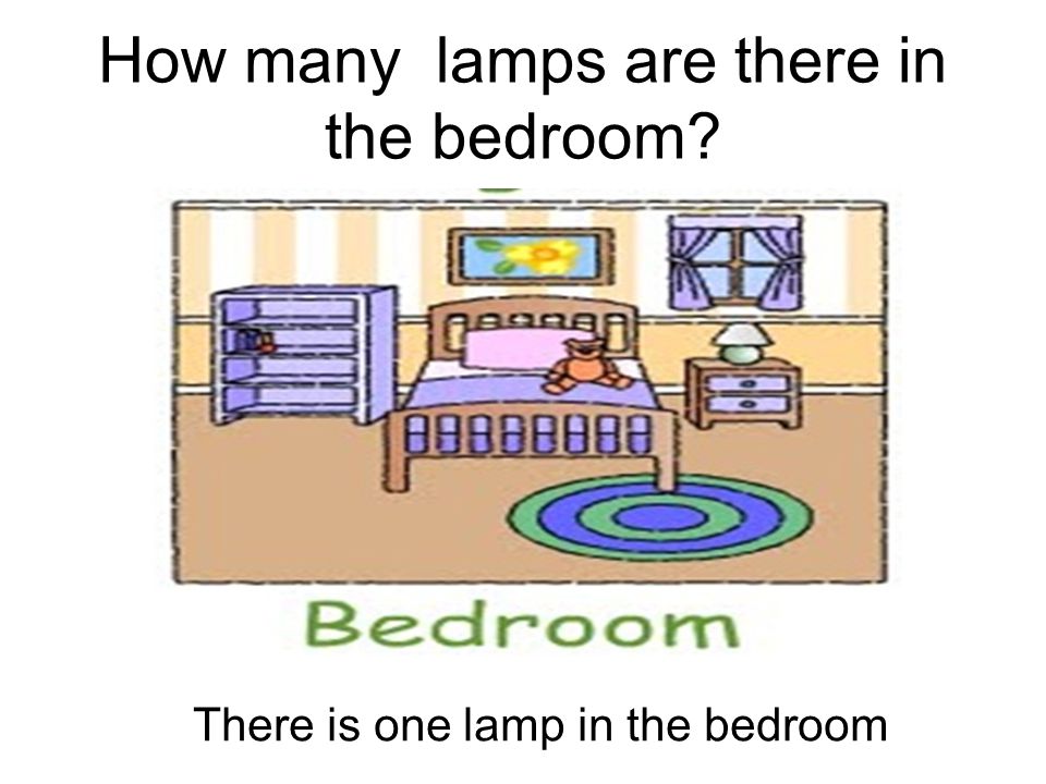 How many lamps are there in the bedroom
