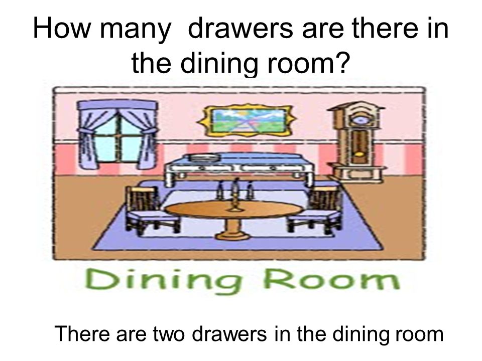 How many drawers are there in the dining room
