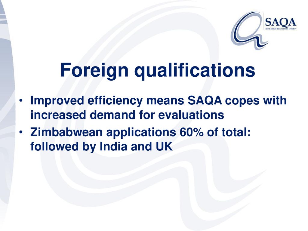 Foreign qualifications