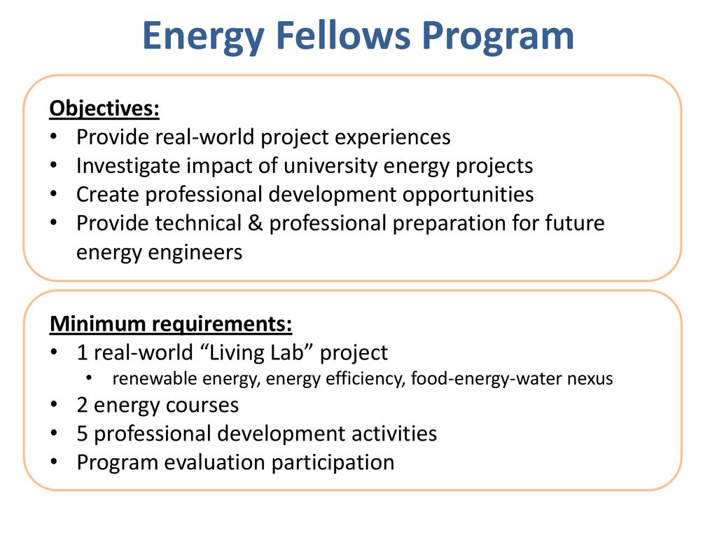 Energy fellows program ppt download