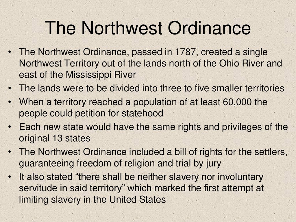 The Northwest Ordinance