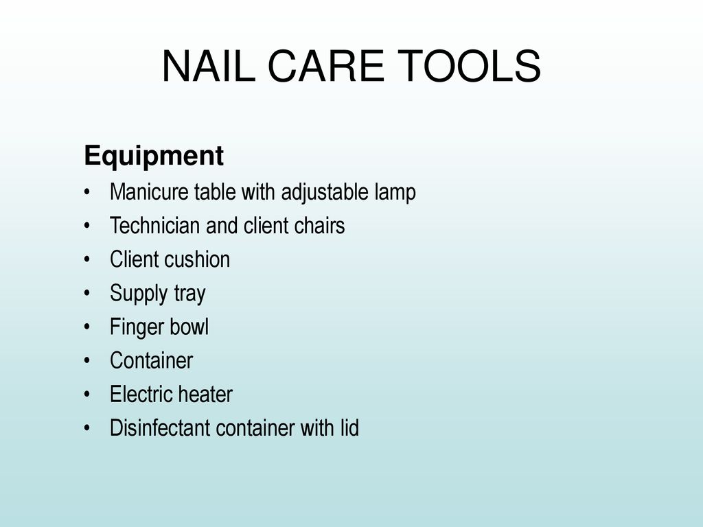 Nail Care Tools and Equipment PDF | PDF | Nail (Anatomy) | Chair