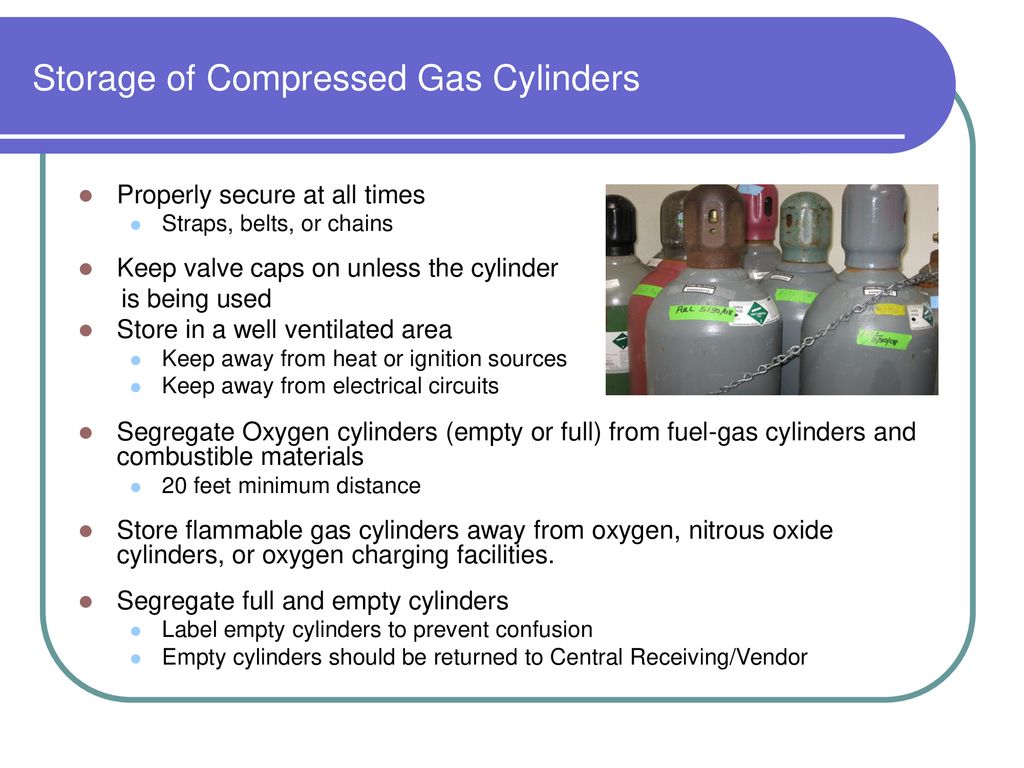 Compressed Gas Cylinder Safety - ppt download