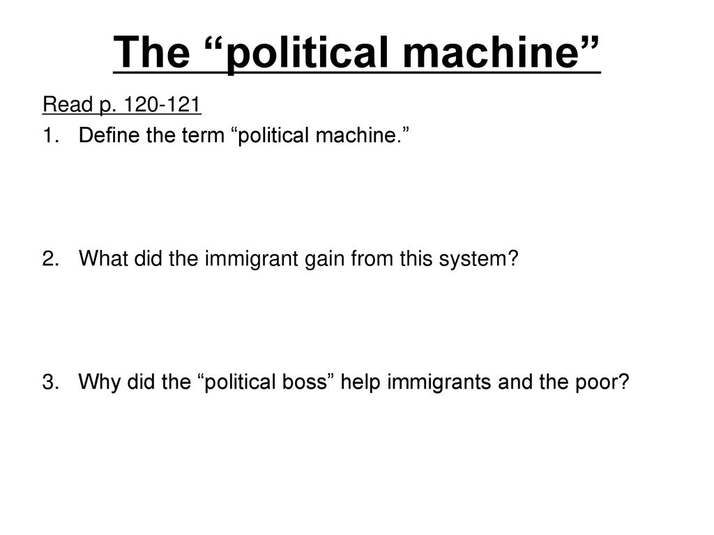 The political machine