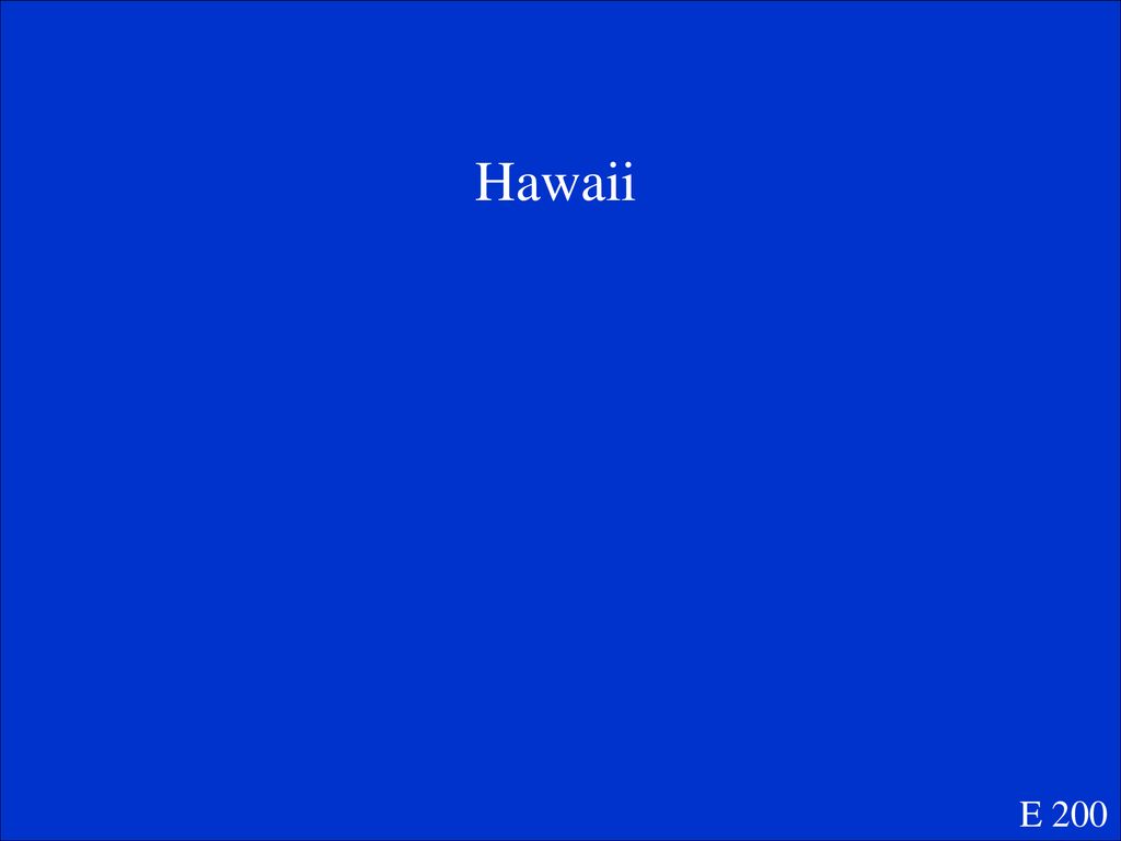 Hawaii E 200