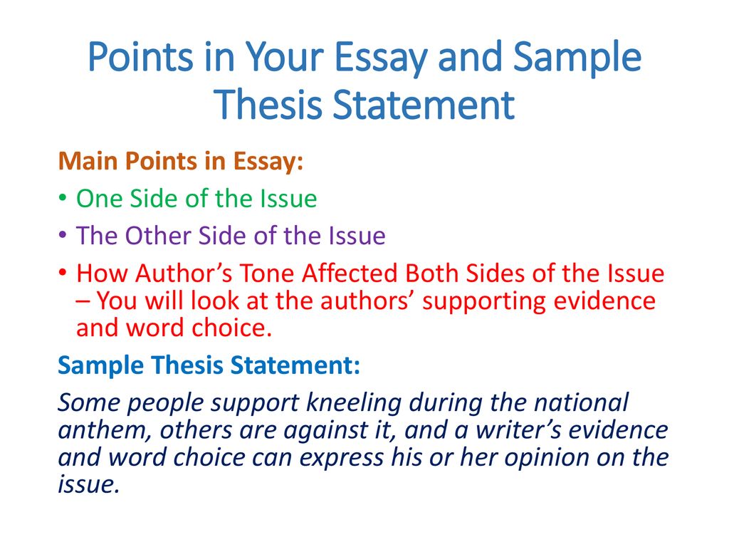 Writing A Thesis Statement Ppt Download