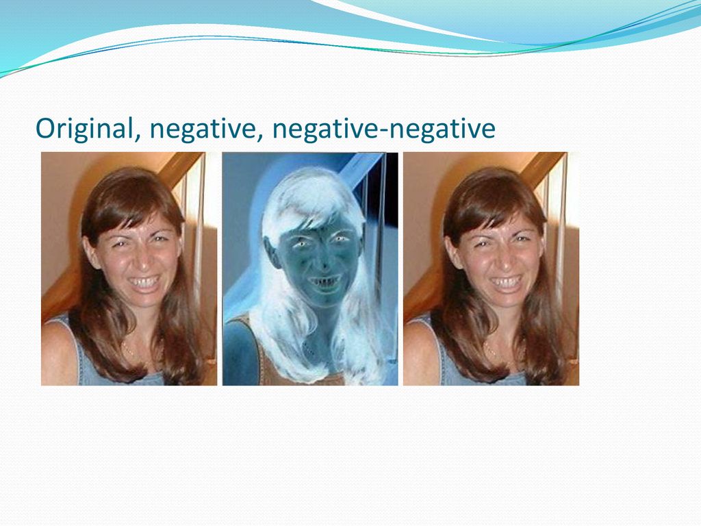 Original, negative, negative-negative