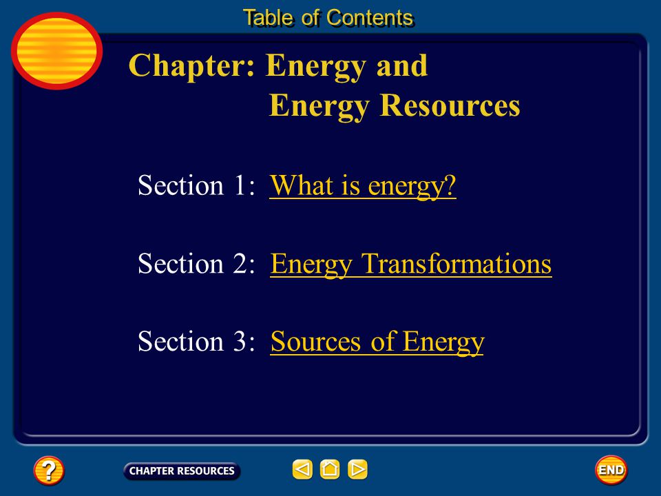 Chapter: Energy and Energy Resources