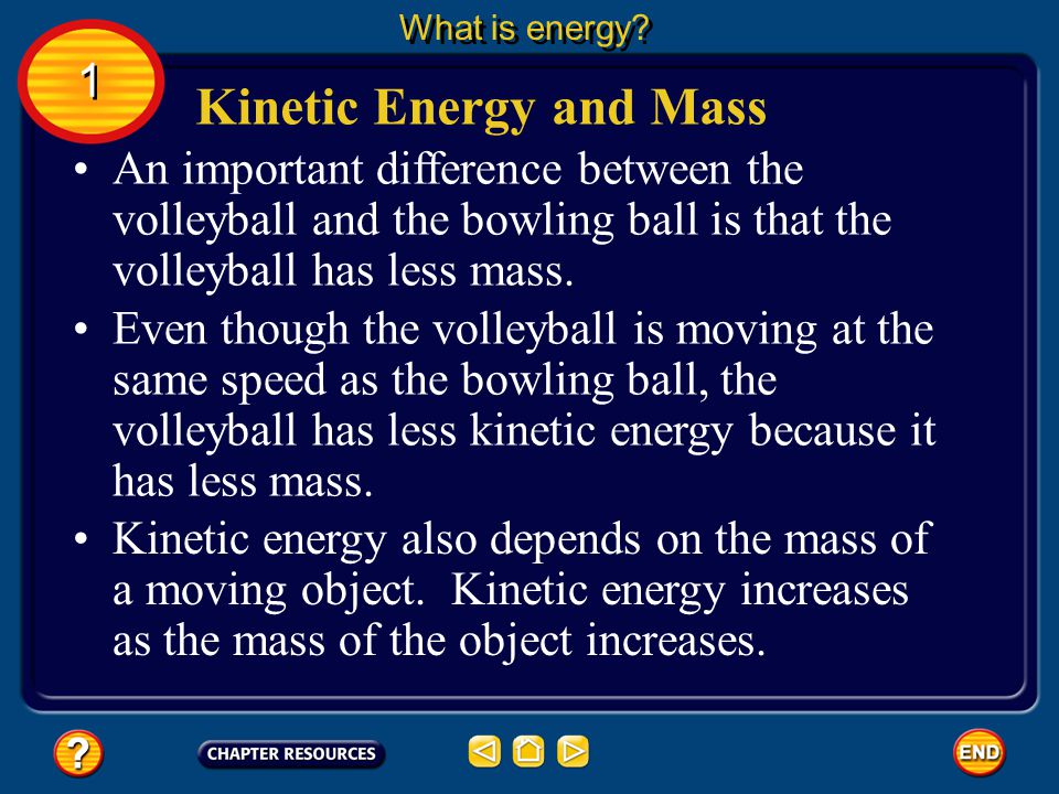 Kinetic Energy and Mass