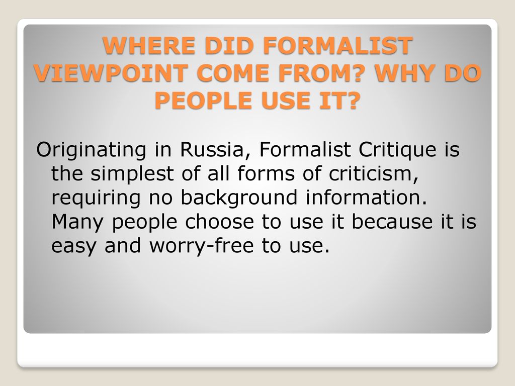 Literary criticism view formalist ppt download