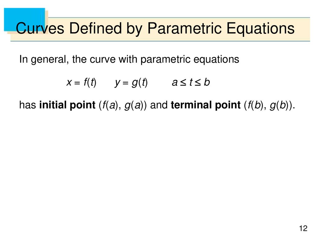 Curves Defined by Parametric Equations