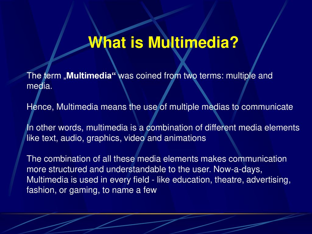 Multimedia. - ppt download