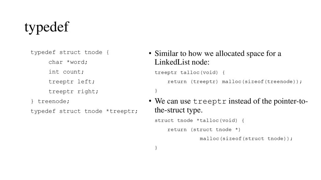 Cs 240 lecture 18 command line arguments typedef union bit fields