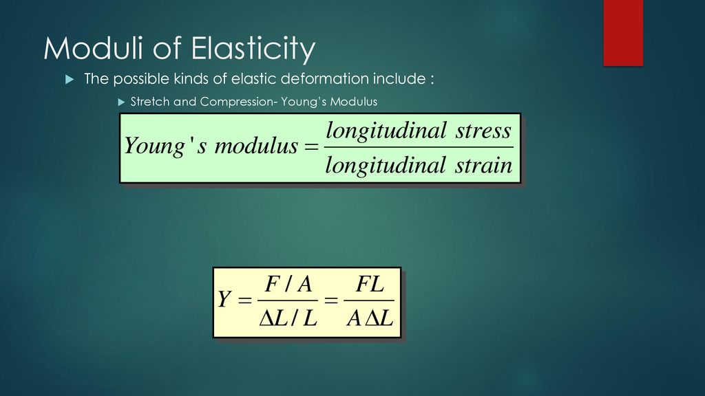 Elasticity and Deformation - ppt download