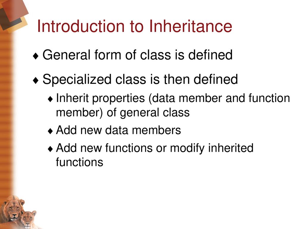 Learning Objectives Inheritance Virtual Function. - ppt download