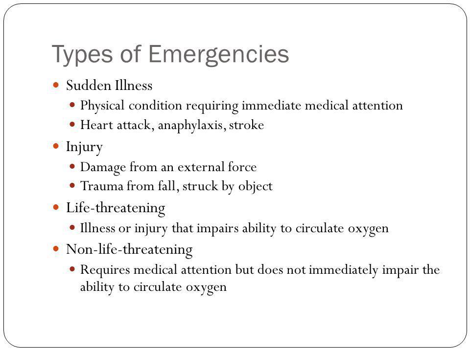 If Not You… Who? Describe Two Types Of Emergencies That Require First Aid  Describe Your Role In An Emergency Situation Identify The Most Important  Action. - Ppt Video Online Download