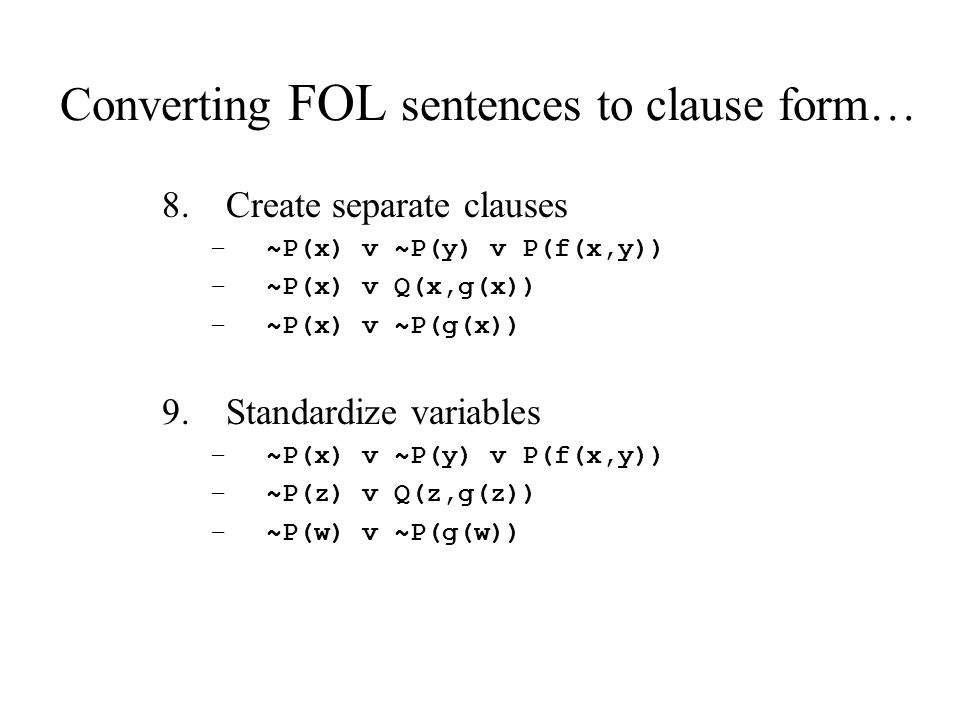 First Order Logic Fol Aka Predicate Calculus Ppt Download