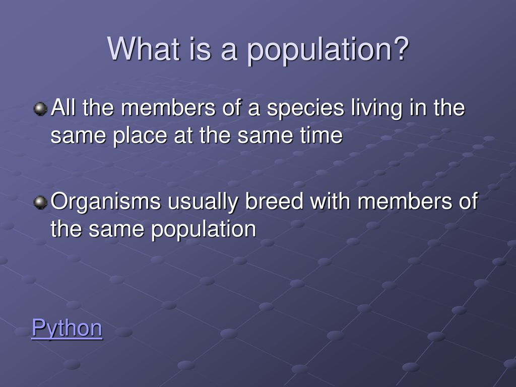 Understanding Populations - ppt download