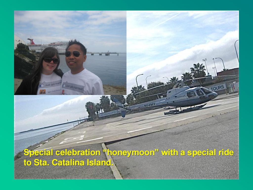 Special celebration honeymoon with a special ride
