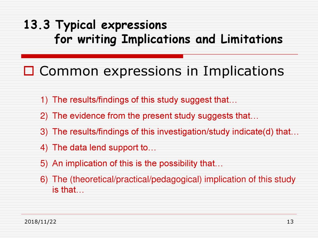 Discussing the Implications and Limitations - ppt download