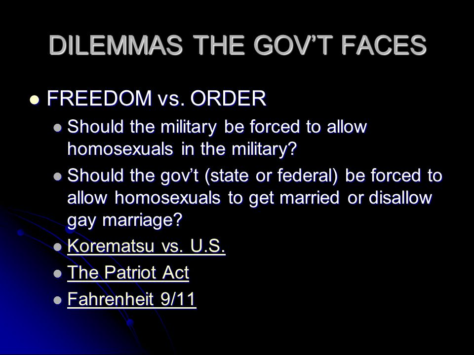 ORDER VS. EQUALITY VS FREEDOM - ppt video online download