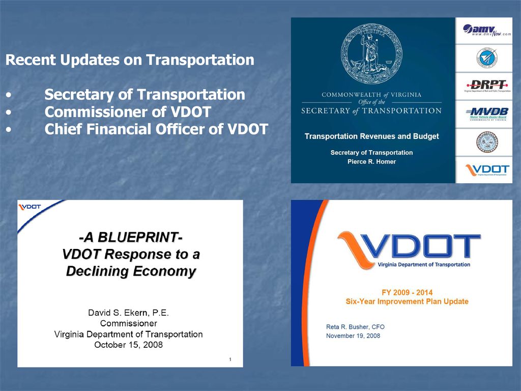 VDOT TRANSPORTATION FUNDING UPDATE - ppt download
